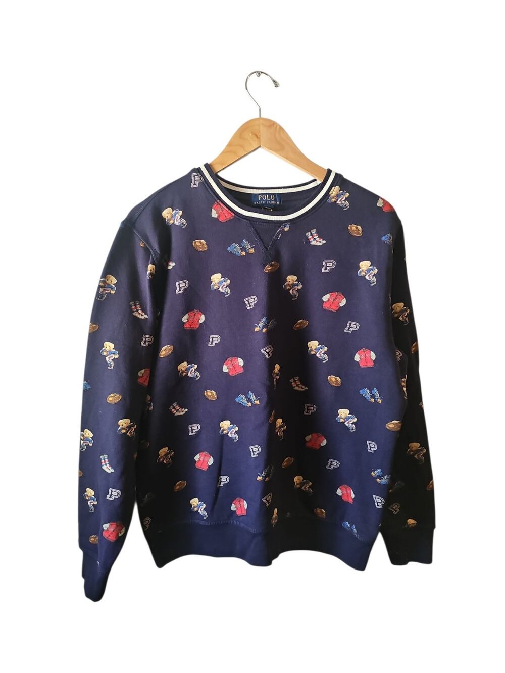 POLO RALPH LAUREN Big Boys X Large 18/20 Polo Bear Academy Fleece Sweatshirt